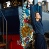 ABELARD scarf in DUCK BLUE by Inouitoosh Paris