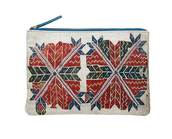 BENAKI CROIX Pouch/Clutch in BLUE by Inouitoosh Paris