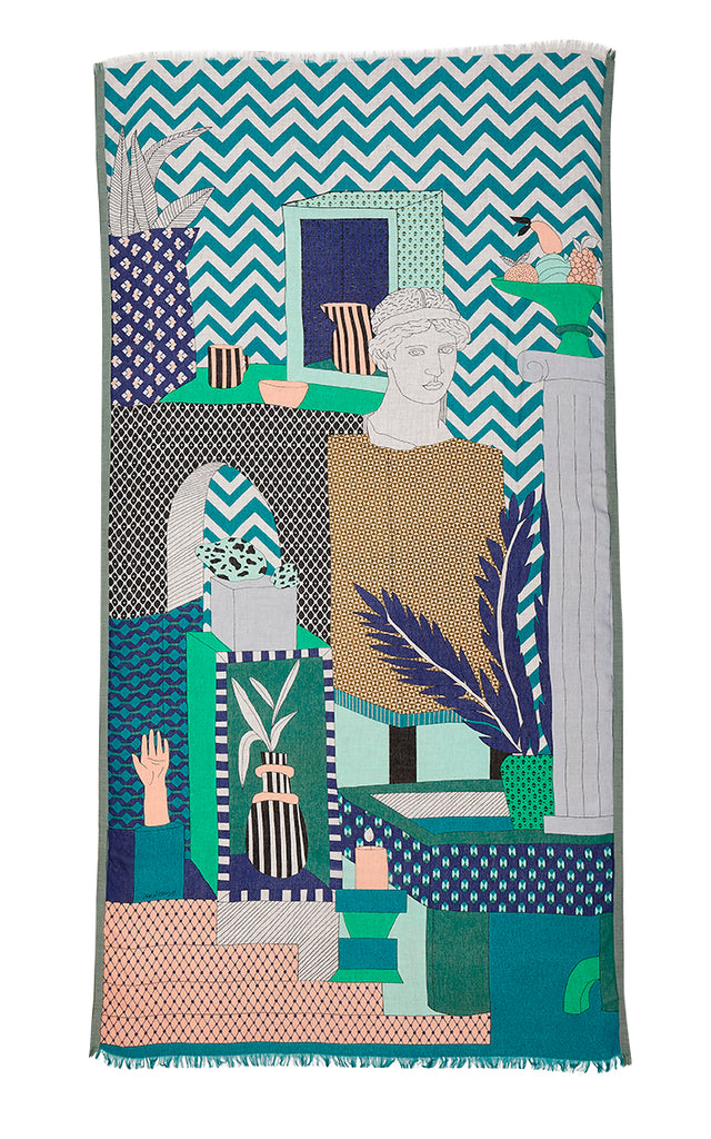 ATELIER scarf in GREEN by Inoui Editions