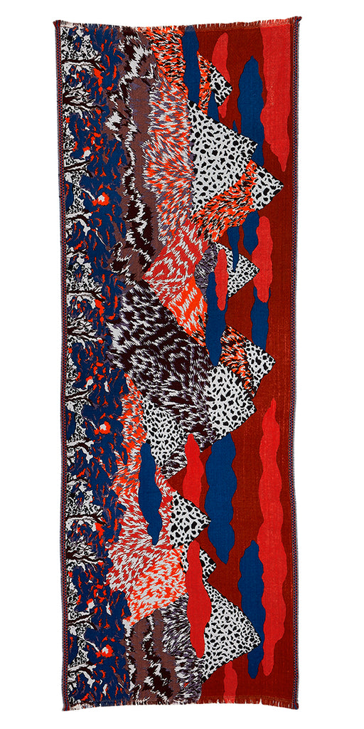 FUJI scarf in RED by Inouitoosh Paris