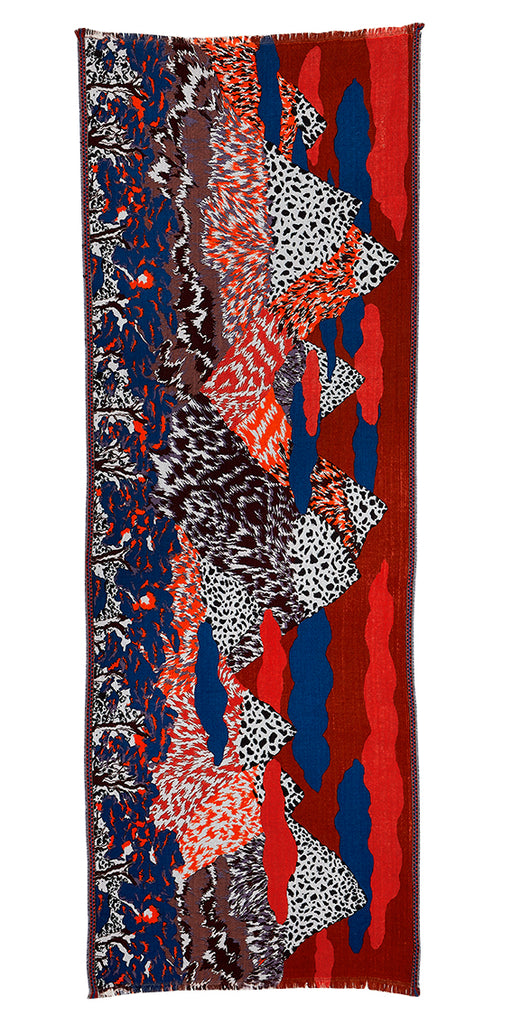 FUJI scarf in RED by Inouitoosh Paris