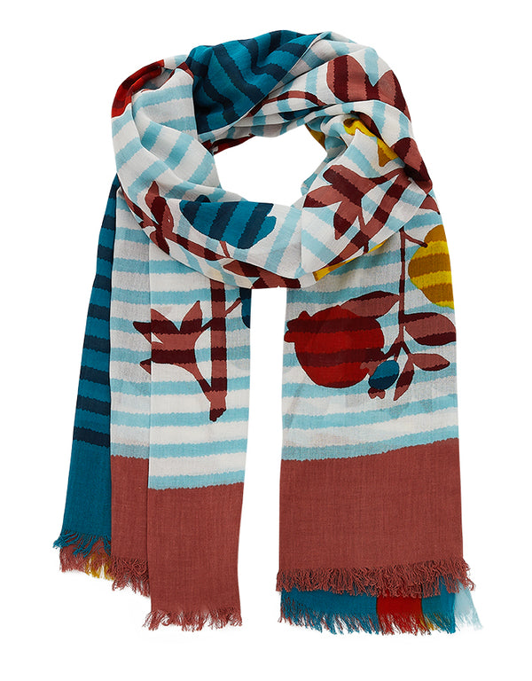 AOUT scarf in DUCK BLUE by Inouitoosh Paris