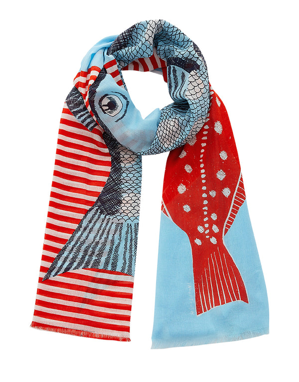 KUCHI scarf in BLUE by Inouitoosh Paris