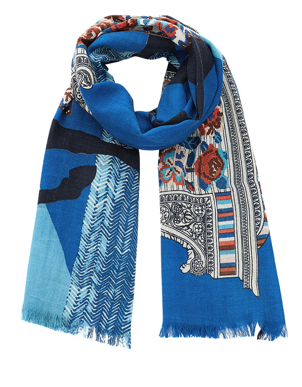 NOMADE scarf in BLUE by Inoui Editions
