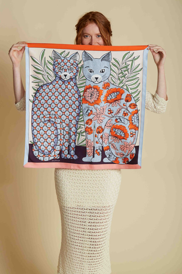 MIAOU "carre" scarf in NUDE by Inoui Editions