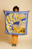 ZELIG "carre" or scarf in BLUE by Inoui Editions