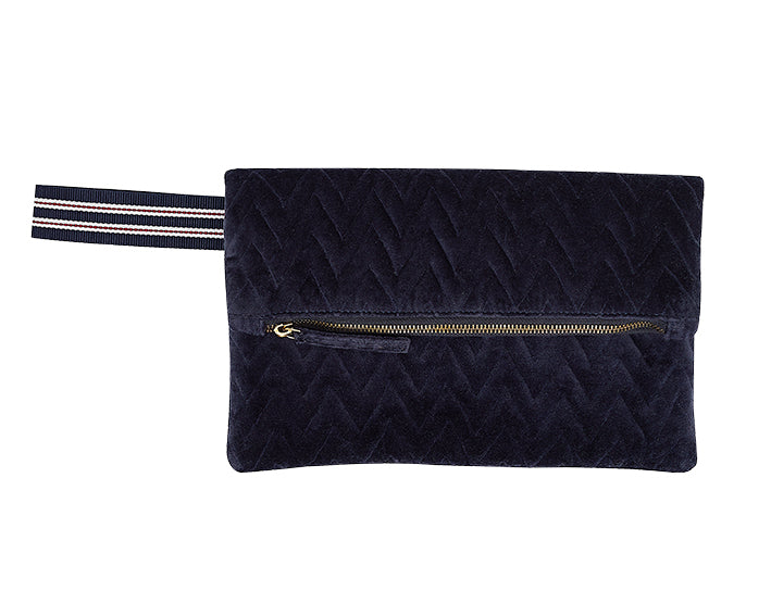 QUILT Folded Pouch/Clutch in NAVY by Inoui Editions