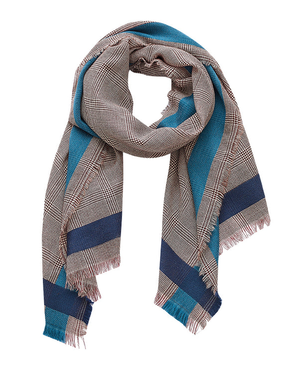 MICAH scarf in DUCK BLUE by Inoui Editions