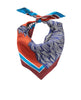 YAK "carre" scarf in BRICK RED by Inoui Editions