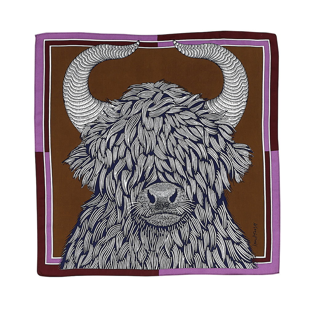 YAK "carre" scarf in KHAKI by Inoui Editions