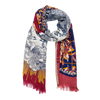 LE MONDE scarf in BURGUNDY SAFFRON by Inouitoosh Paris